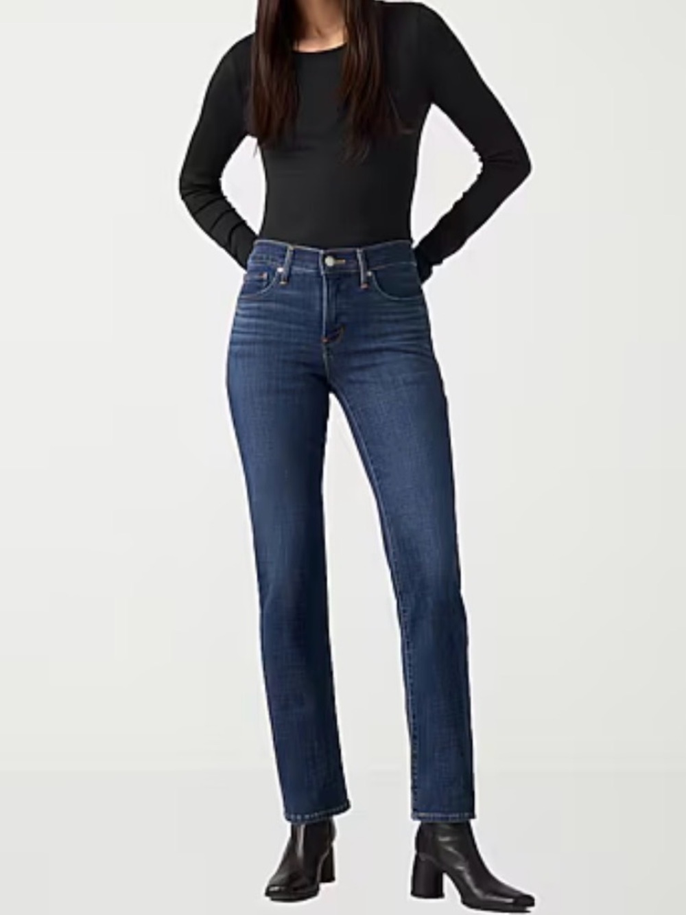 Levi's Shaping Straight Jeans in Dark Blue Wash